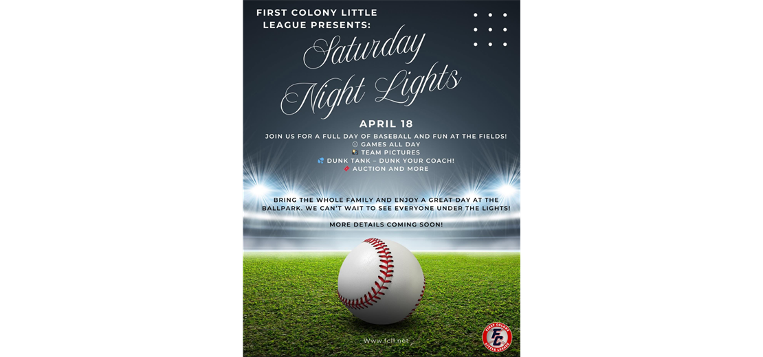 Saturday Night Lights (April 18th) is Almost Here!